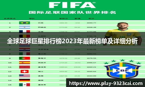 全球足球巨星排行榜2023年最新榜单及详细分析